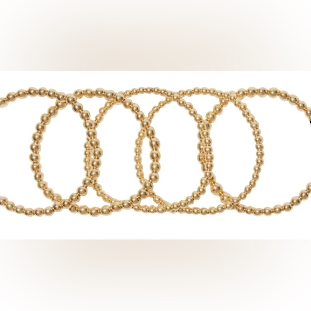 NWT, 8 Other Reasons, BUBBLE BANGLE SET, 18k Gold Plated, Set of 5 bracelets - Picture 3 of 4